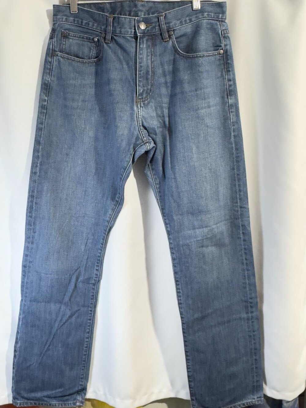 Brooks Brothers 346 Men's Straight Leg Jeans Light Wash 34x34 (Actual 34x32)